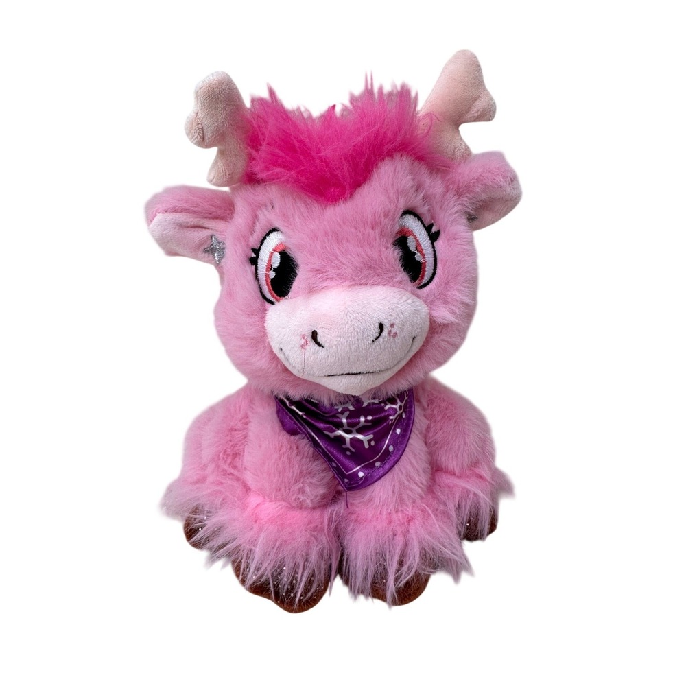 Dan Dee Reindeer In Here Plush Pink Reindeer 9" Stuffed Animal Lovey Kids Gift